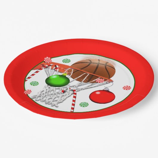 Weihnachtsfeier Pappteller (Schrägansicht)