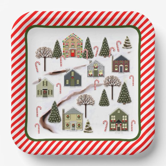 Weihnachtsfeier Pappteller (Vorderseite)