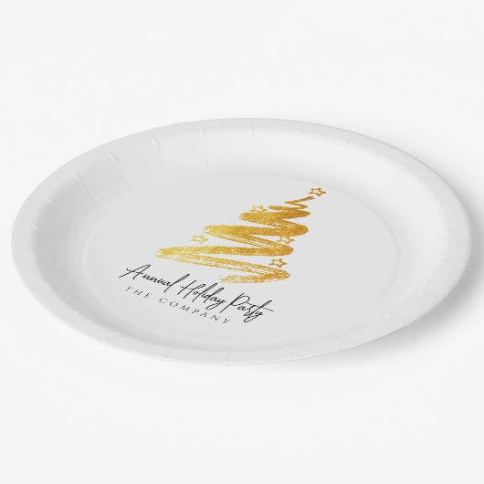 Weihnachtsfeier Pappteller (Schrägansicht)