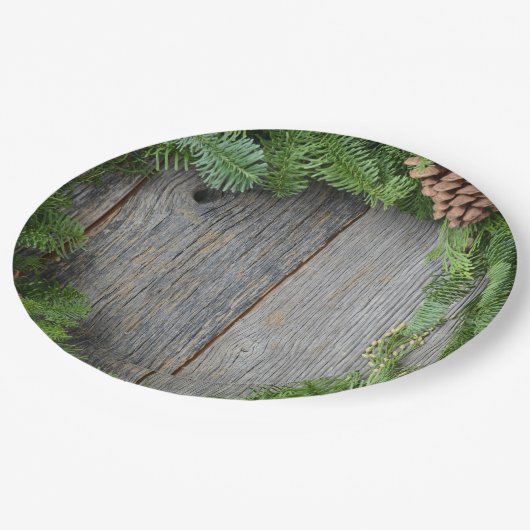 Weihnachtsfeier Pappteller (Schrägansicht)