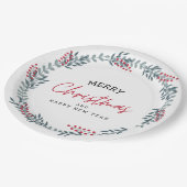 Weihnachtsfeier Pappteller (Schrägansicht)