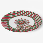 Weihnachtsfeier Pappteller (Schrägansicht)