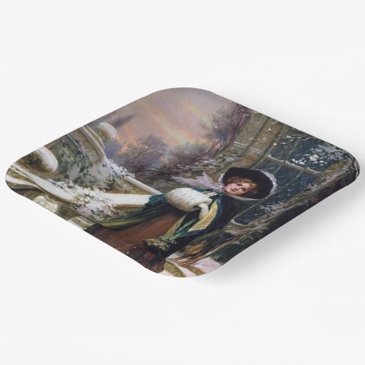 Weihnachtsfeier Pappteller (Gewinkelt)