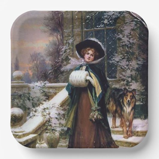 Weihnachtsfeier Pappteller (Vorderseite)