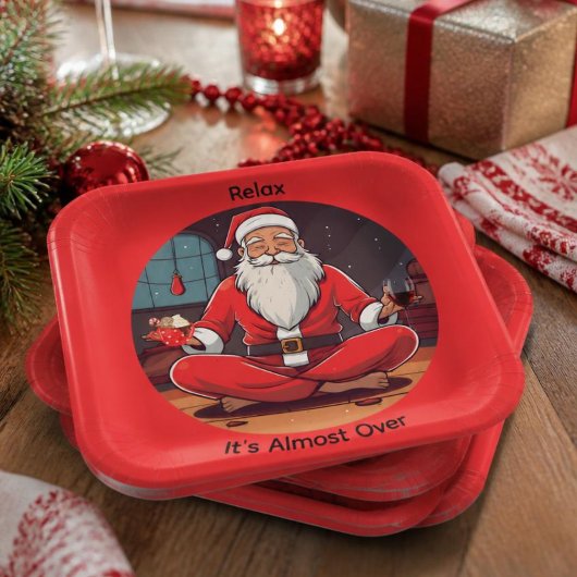Weihnachtsfeier Pappteller