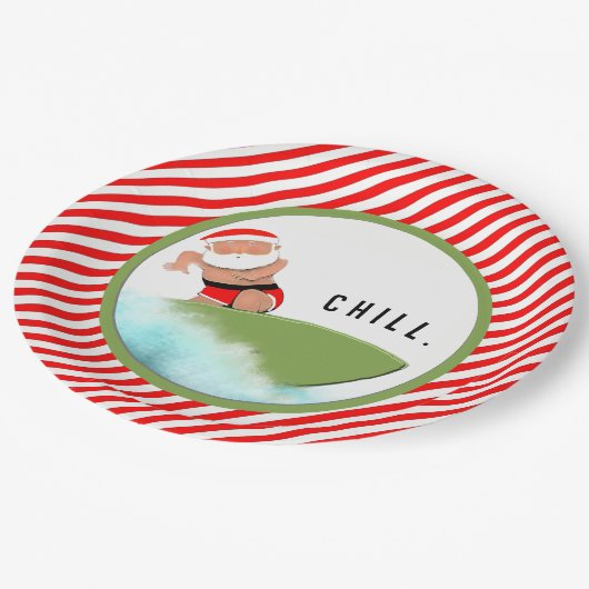 Weihnachtsfeier Pappteller (Schrägansicht)