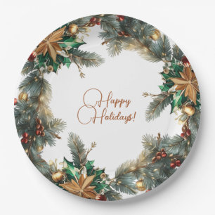 Weihnachtsfeier Pappteller