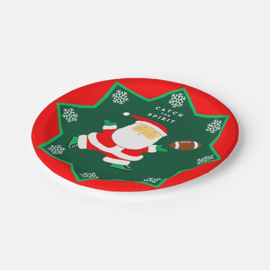 Weihnachtsfeier Pappteller (Schrägansicht)