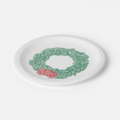 Weihnachtsfeier Pappteller (Schrägansicht)