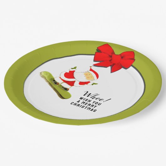 Weihnachtsfeier Pappteller (Schrägansicht)