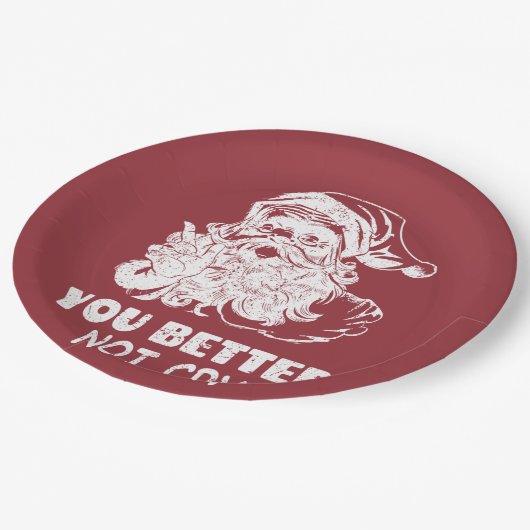 Weihnachtsfeier Pappteller (Schrägansicht)