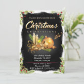 Weihnachtsfeier Party Einladung (Stehend Vorderseite)