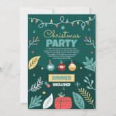 Weihnachtsfeier, Party Einladung (Vorderseite)