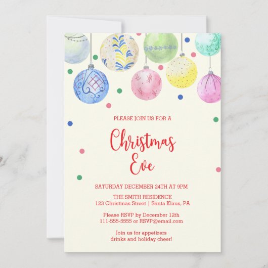 Weihnachtsfeier Party Einladung (Vorderseite)