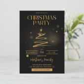 Weihnachtsfeier Party Einladung (Stehend Vorderseite)