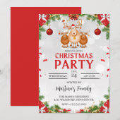 Weihnachtsfeier Party Einladung (Vorne/Hinten)