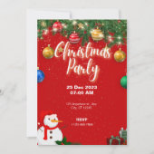 Weihnachtsfeier Party Einladung (Vorderseite)