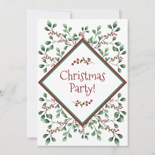 Weihnachtsfeier - Party - Einladung (Vorderseite)