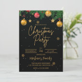 Weihnachtsfeier Party Einladung (Stehend Vorderseite)