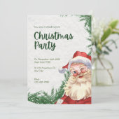 Weihnachtsfeier Party Einladung (Stehend Vorderseite)