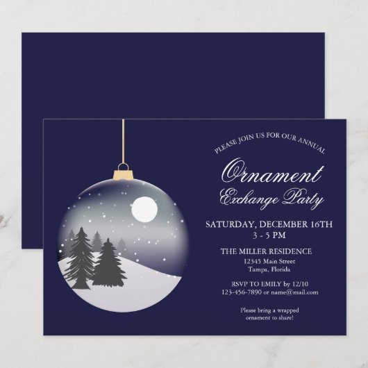 Weihnachtsfeier Party Einladung (Vorne/Hinten)