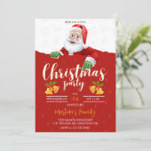 Weihnachtsfeier Party Einladung (Stehend Vorderseite)