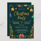 Weihnachtsfeier Party Einladung (Vorne/Hinten)