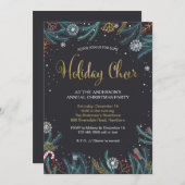 Weihnachtsfeier Party Einladung, Feiertagsjubiläum Einladung (Vorne/Hinten)