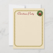 Weihnachtsfeier Party Einladung mit Weihnachten (Rückseite)