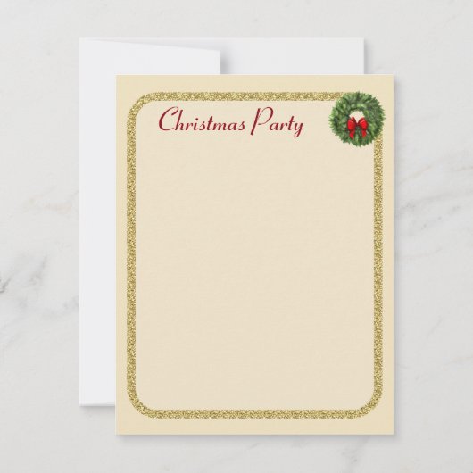 Weihnachtsfeier Party Einladung mit Weihnachten (Rückseite)