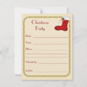 Weihnachtsfeier Party Einladung mit Weihnachten (Rückseite)