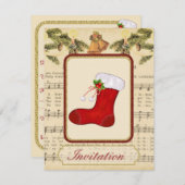 Weihnachtsfeier Party Einladung mit Weihnachten (Vorne/Hinten)