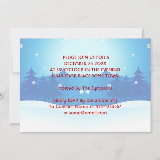 Weihnachtsfeier Party Einladung Santa Riding Chopp (Rückseite)