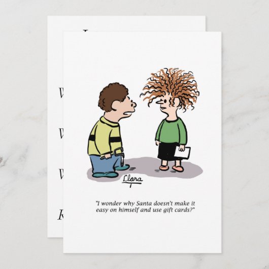 Weihnachtsfeier Party Einladung - Weihnachtsmann u (Vorne/Hinten)