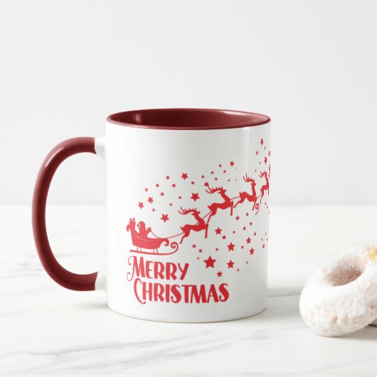 Weihnachtsfeier, personalisieren tasse (Mit Donut)