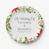 Weihnachtsfeier Personalisiert Pappteller (Vorderseite)