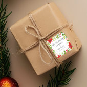 Weihnachtsfeier Personalisiert Quadratischer Aufkleber