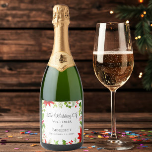 Weihnachtsfeier Personalisiert Schaumweinetikett