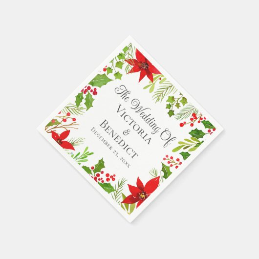 Weihnachtsfeier Personalisiert Serviette (Ecke)