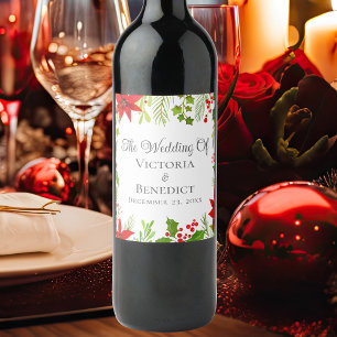 Weihnachtsfeier Personalisiert Weinetikett