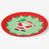 Weihnachtsfeier Pickleball Party Pappteller (Schrägansicht)