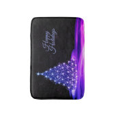 Weihnachtsfeier Pink Blau Baum Winter Schwarz Rust Badematte (Vorderseite Vertikal)