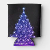 Weihnachtsfeier Pink Blau Baum Winter Schwarz Rust Dosenkühler (Vorderseite)