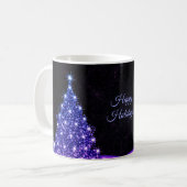 Weihnachtsfeier Pink Blau Baum Winter Schwarz Rust Kaffeetasse (Vorderseite Links)