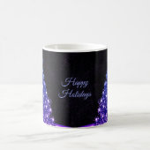 Weihnachtsfeier Pink Blau Baum Winter Schwarz Rust Kaffeetasse (Mittel)