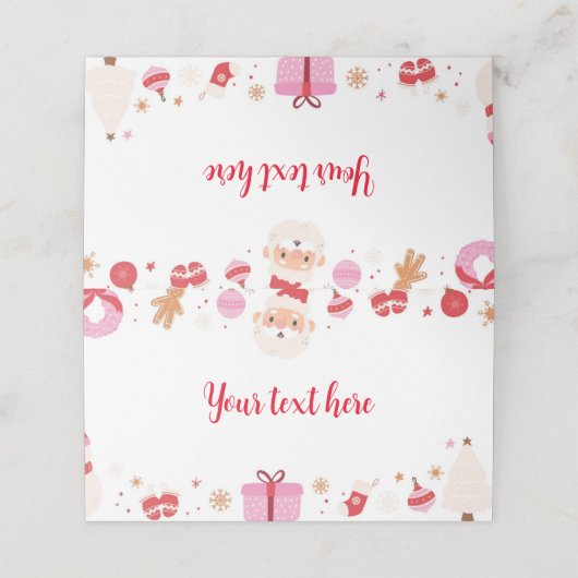 Weihnachtsfeier Platzkarte (Außenseite Aufgefaltet)