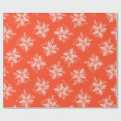 Weihnachtsfeier Poinsettia Blume Holiday Wrapping Geschenkpapier (Flach)