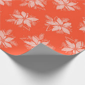 Weihnachtsfeier Poinsettia Blume Holiday Wrapping Geschenkpapier (Ecke)