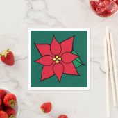 Weihnachtsfeier Poinsettia Feiertag Napkins Serviette (Beispiel)
