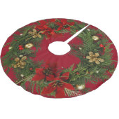 Weihnachtsfeier Polyester Weihnachtsbaumdecke (Schrägansicht)